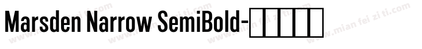 Marsden Narrow SemiBold字体转换